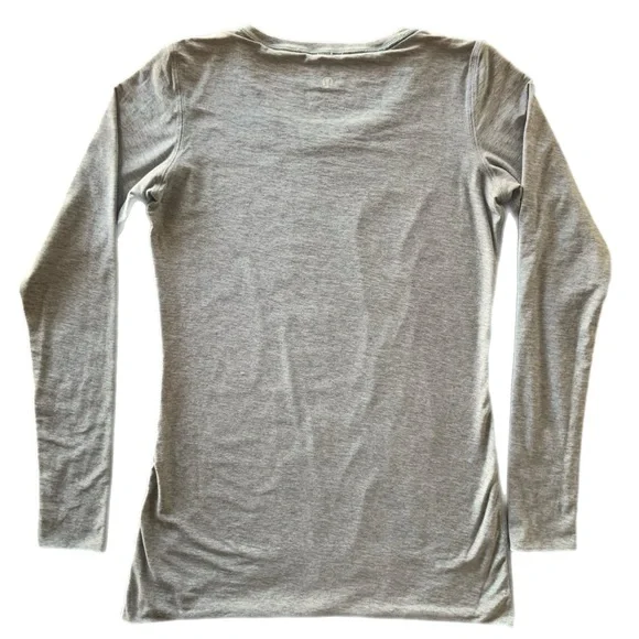 Lululemon Cabin Long Sleeve Tee Reversible Ghost Grey/Heathered Grey Size 8 - Picture 8 of 16